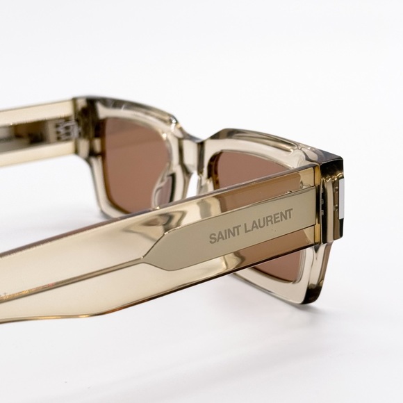 NEW SAINT LAURENT SL 572 006 BEIGE BROWN SL572 UNISEX SUNGLASSES SAINT LAURENT - Picture 8 of 11